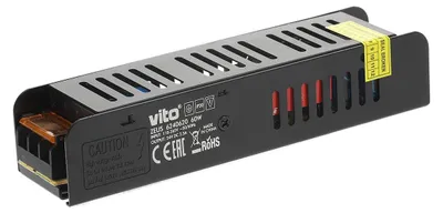 Productafbeelding van VITO Zeus - LED Transformator 24V 60W 2.5A - Compact - IP20 - LED Strip Voeding 24V