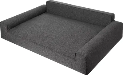 Produktbild von Hundebett, Katzenbett, Hundesofa, Abnehmbar Bezug, mittelgroße Hunde, Möbel für Tiere, Hundeliege, Schlafplätze, Waschbar, L: 78x53 cm, Graphit