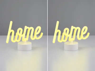 Produktbild von 2er SET schöne LED Dekoleuchten mit Leuchtschriftzug home Tischlampen ohne Kabel