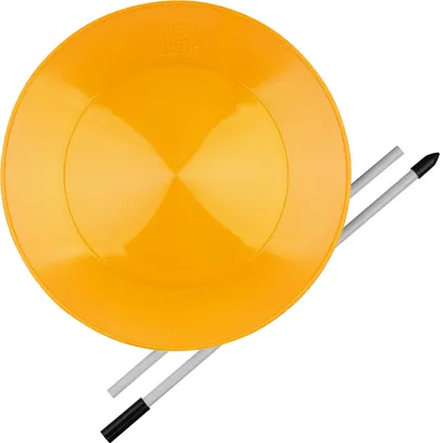 Produktbild von Diabolo jonglierteller mit stab kinder– 23 cm UV reaktiver Jonglierteller  (55 cm) für leichtgängiges Drehen | Orange Plastik teller zum jonglieren