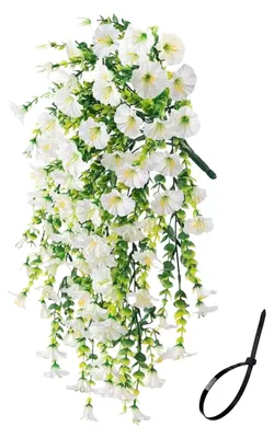Produktbild von 1/2 Stück künstliche Hänge-Prunkwinde, UV-beständig, Kunstblume, Hochzeitsdekoration, für drinnen und draußen, Garten, Wanddekoration, Kunstblumendekoration E