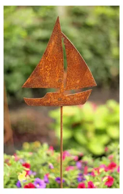 Produktbild von Gartenstecker Segelboot aus Edelrost 61,5 cm
