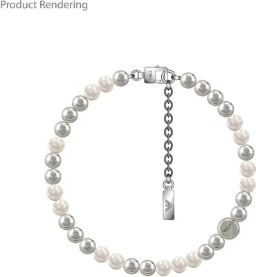 Produktbild von Emporio Armani Herrenarmband aus Edelstahl oder Perlen mit Karabinerverschluss