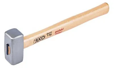 JUCO Steinmetzhammer Traditionell 3,0 kg mit Buchenholzstiel