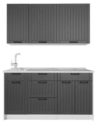 Obrázek produktu pro Jednotková kuchyně Vicco Fame-Line Tmavě šedá/Bílá 150 cm bez pracovní desky, Model 64814