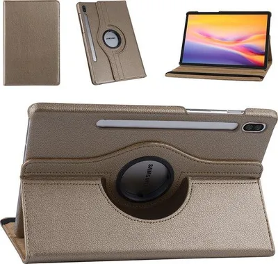 Image de Étui pour tablette Samsung Galaxy Tab S6, couleur or - PU