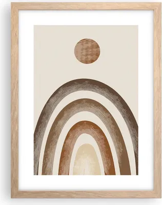 Produktbild von Gerahmtes Poster - Rahmen in heller Eiche - Stück geometrisch Boho - 30x40 cm - Wand Bild - Wanddeko - Wandbilder - Kunstposter - Wandposter - Bilderrahmen - Bilder - Kunstdruck - P2NPA30x40-4841