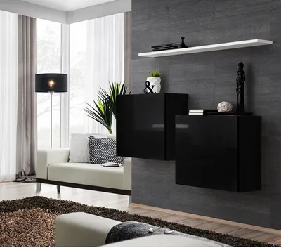 Image de Ensemble d’armoires RIONATA 1 – noir / blanc