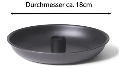 Produktbild von Novaliv Kerzenständer Stabkerzen 4er-Set SCHWARZ Durchmesser 18cm Adventskranz Kerzenteller scandic chic candle holder Stabkerzenhalter Weihnachten Dekoschale Tischdeko modern Wohnzimmer