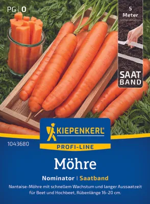 Produktbild von Kiepenkerl Möhren Saatband Nominator F1 Daucus carota 5 lfd. Meter