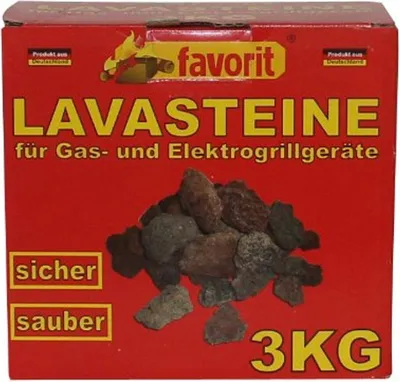 Produktbild von Favorit 3050 Lavasteine für Gas-/Elektrogrill 3 kg Nachfüllpack Lavasteingrill