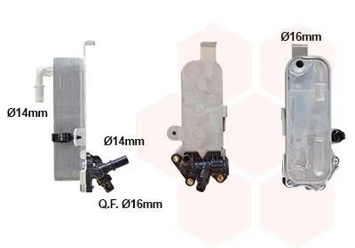 Produktbild von VAN WEZEL Ölkühler Automatikgetriebe 06013734 für BMW 1 Schrägheck (F20) Aluminium