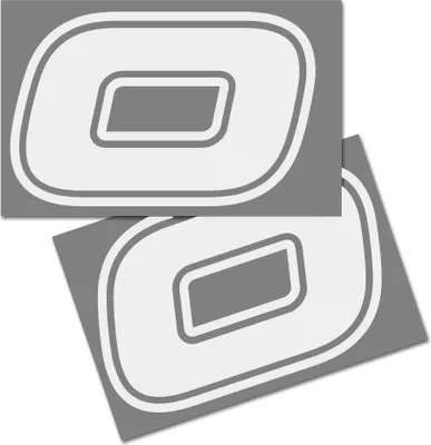 Produktbild von Startnummer Aufkleber 2er Set, Schrift Brünn, # 0 weiß
