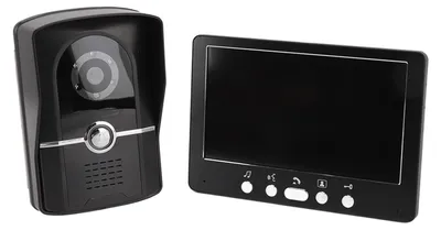 Obrázek produktu pro Video zvonek HD obrazovka 6 jazyků 16 vyzváněcích tónů 2 jednotky Video Intercom zvonek s pláštěm proti dešti