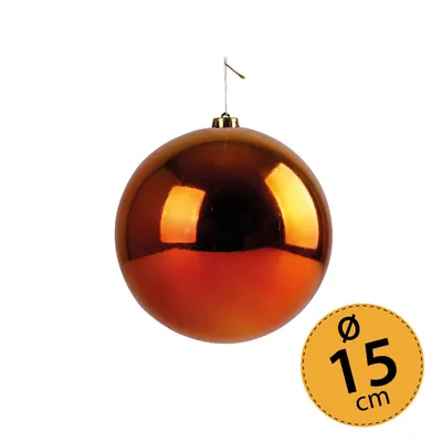 Produktbild von Christbaumkugel Weihnachtskugel ⌀ 15 cm Baumschmuck Deko-Kugel orange glänzend