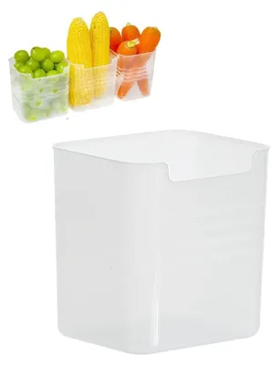3er Set Kühlschrank-Organizer, 12,5x11,8x9,8 cm, transparent