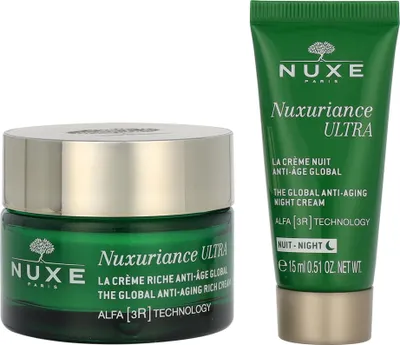 Zdjęcie produktu dla Nuxe Nuxuriance Ultra sada pro pi o ple The Global Anti-Aging Rich Cream + The Global Anti-Aging Night Cream 50 ml + 15 ml