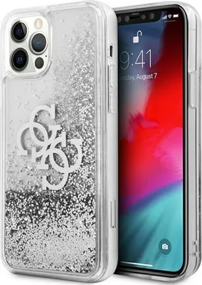 Zdjęcie produktu dla Guess GUHCP12LLG4GSI iPhone 12 Pro Max6,7 srebrny/silver hardcase 4G Big Liquid Glitter