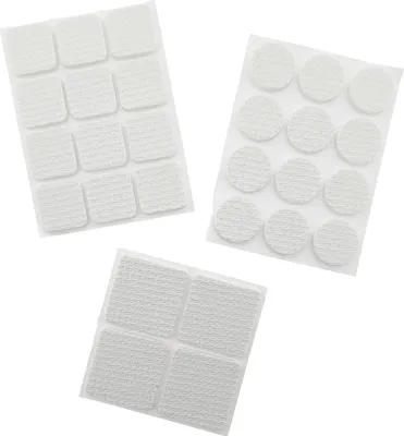 Produktbild von 28 Stück Möbelgleiter weiß 25x25 mm, 38x38mm, Ø 25mm
