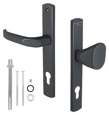 Productafbeelding van Drücker-Knauf set, 92 mm, aluminium deurklinken