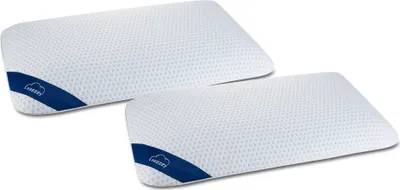 Produktbild von Genius eazzzy Schaumkissen 40x80 cm (Doppel-Set) Höhe 10cm - Nackenstützkissen mit 2 Härtegraden + kühlender Gelschaum; A82128