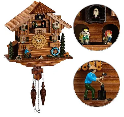 Image de Coucou à quartz avec mélodies et figurines en mouvement