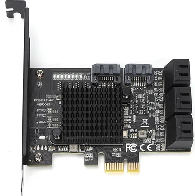 Image de Carte d'extension de contrôleur PCI-E vers SATA3.0 Carte d'extension d'interface SATA3.0 à 8 ports