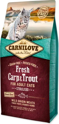 Produktbild von Carnilove Cat Fresh 6kg Karpfen & Forelle Sterilised
