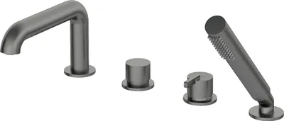 Produktbild von 4-Loch-Wannenarmatur mit Brausegarnitur, titaniumfarben, SILIA-30