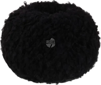 A ball of black yarn.