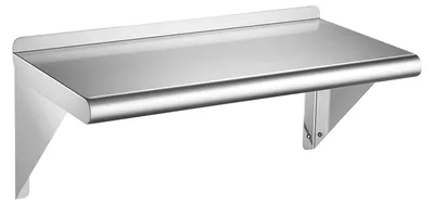 Image de VEVOR étagère murale en acier inoxydable 430, 30,5 x 61 cm, charge maximale 113 kg