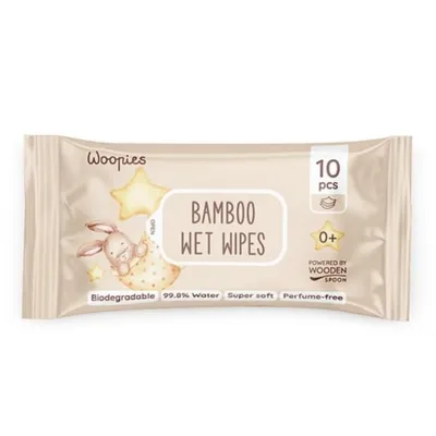Obrázek produktu pro Rozložitelné vlhčené ubrousky Woopies Wooden Spoon 10ks