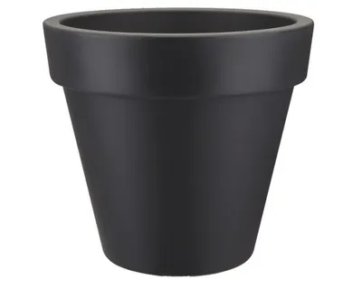 Obrázok produktu pre elho pure round 50, Kvetináč, Voľne stojace, LLDPE, Antracit, Kolo, Vnútorná / vonkajšia