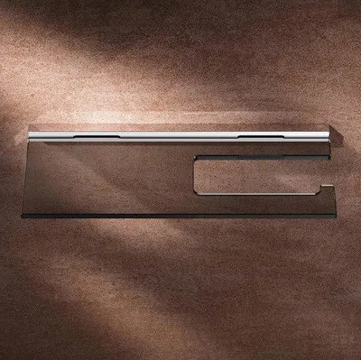 Produktbild von Chrom-Toilettenschrank mit Rauchglas für Bad und Gästebad