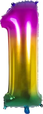 Produktbild von Folienballon 1 rainbow 86 cm