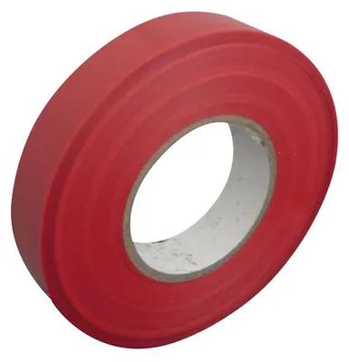 Image de Ruban isolant 19 mm, 25 m, rouge, sachet/emballage - Electraline