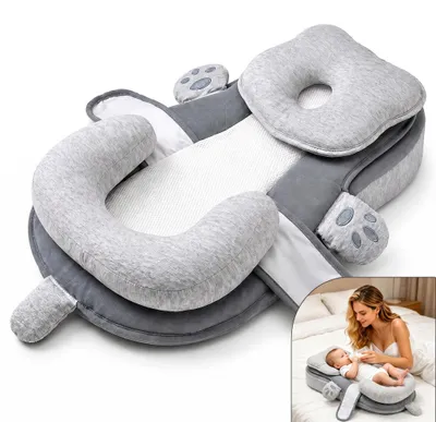 Imagen del producto de Solidchoice - Almohada de lactancia lavable, de 63 x 42 cm, con diseño transpirable