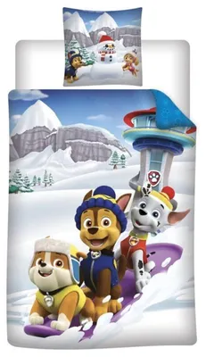 Produktbild von Paw Patrol Bettbezug – 140 x 200 cm – 65 x 65 cm – 100% Flanell