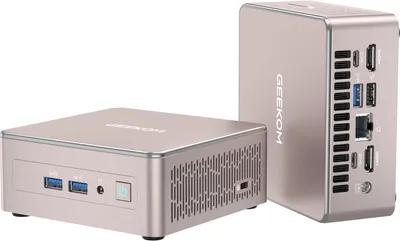 Obrázok produktu pre GEEKOM Mini PC  Ryzen 5 7430U  (až 4,5 GHz), 16 GB RAM, 512 GB SSD, mini stolný počítač s Windows 11 Pro, grafickou kartou AMD Radeon, Wi-Fi 6, Bluetooth 5.2, kompaktný