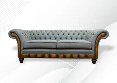 Produktbild von Chesterfield 3 Sitzer Grau Design Couchen Polster Sofas Samt Stoff Textil Couch