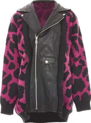 Produktbild von NAEMI damen strickjacke - violett schwarz, M
