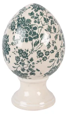 Obrázek produktu pro Clayre & Eef Dekorativní vejce Ø 12x19 cm Béžová keramika