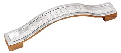 Produktbild von Türknauf aus Zinklegierung, für Schublade, Schrank, Kleiderschrank, Möbelbeschlag (halbsilber, 160 mm)