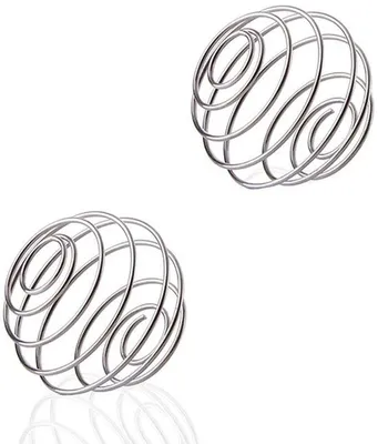 Productafbeelding van Unyqoos® 2-delige set roestvrijstalen mengkogels voor het eenvoudig mengen van eiwitshakes, smoothies en sauzen, diameter 5,5 cm, vaatwasmachinebestendig