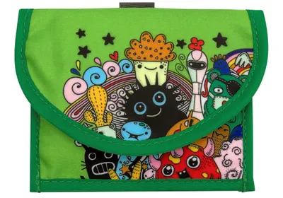 Produktbild von WEDO Brustbeutel Monster 3 Fächer aus Polyester grün