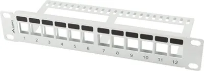 Imagen del producto de Lanberg PPKS-9112-S Lanberg Patchpanel Blank 12-Port 1U Keystone Organizer grau
