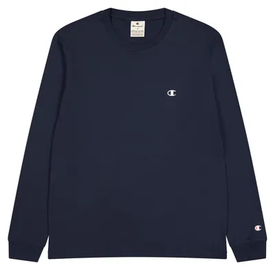 Produktbild von Champion Herren Legacy Basics - L-s Crewneck Langarmshirt, Marineblau, S EU