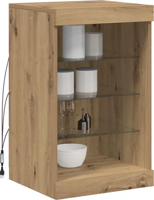 Zdjęcie produktu dla vidaXL Kredens LED Artisan dąb 41 x 37 x 67 cm materiał drewnopochodny