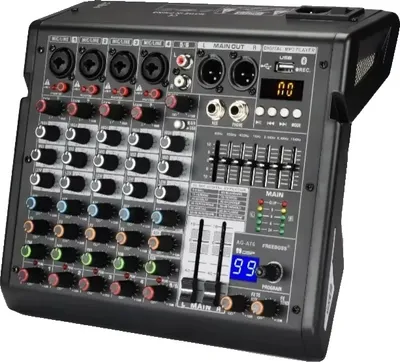 Immagine prodotto di Mixer audio Freeboss, 6 canali, connettività Bluetooth, presa UE