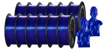 Obrázek produktu pro 3D filament, hedvábný efekt, ekologický materiál, hedvábně modrá